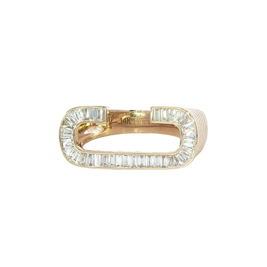 Grandsize Diamond Encrusted Initial "C" Ring