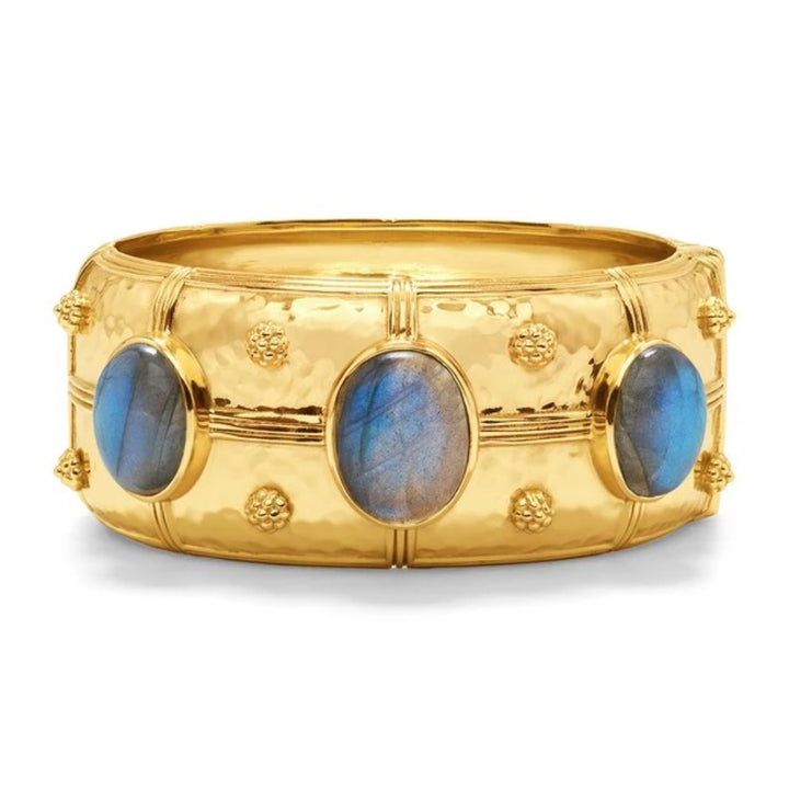 Cleopatra Grande Hinged Bangle With Blue Labradorite