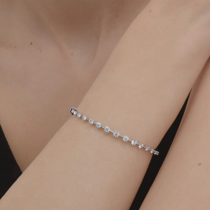 18K White Gold Starry Night Bangle