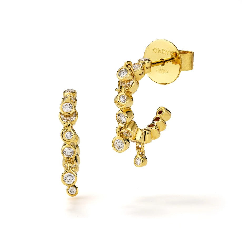 Diamond Confetti Single Hoop