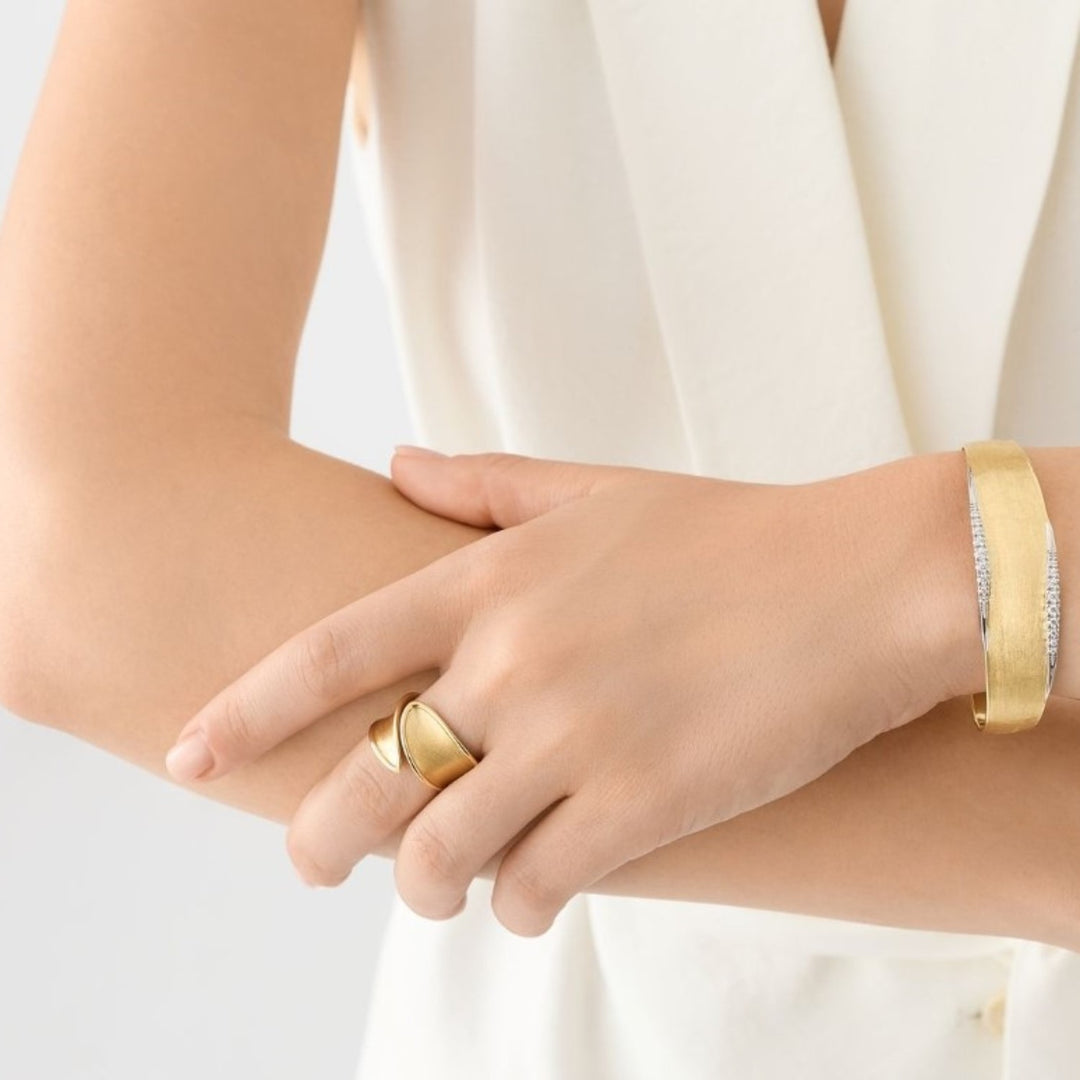 18K Lunaria Twist Ring - Size 7