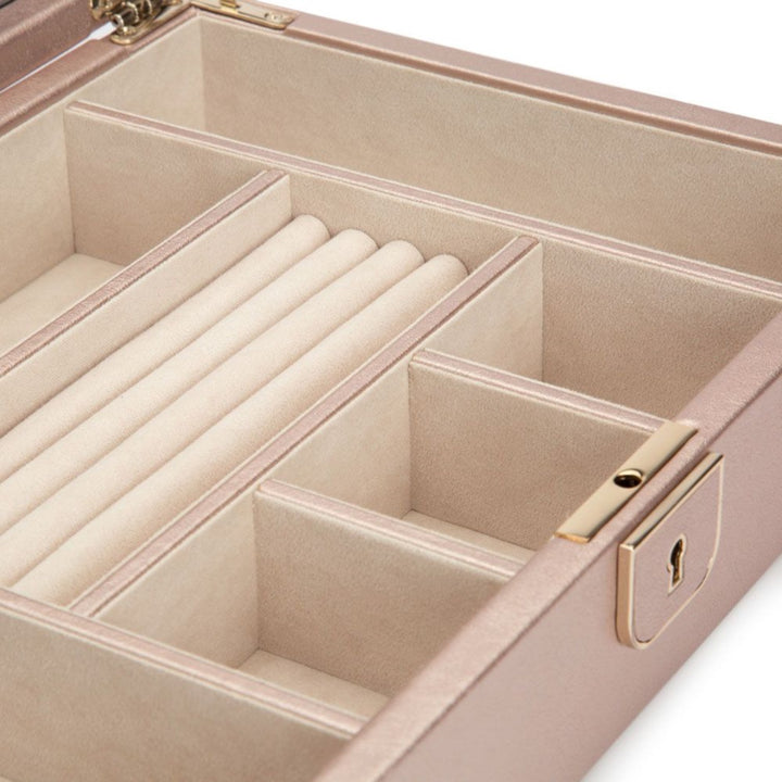 Rose Gold Leather Jewelry Box