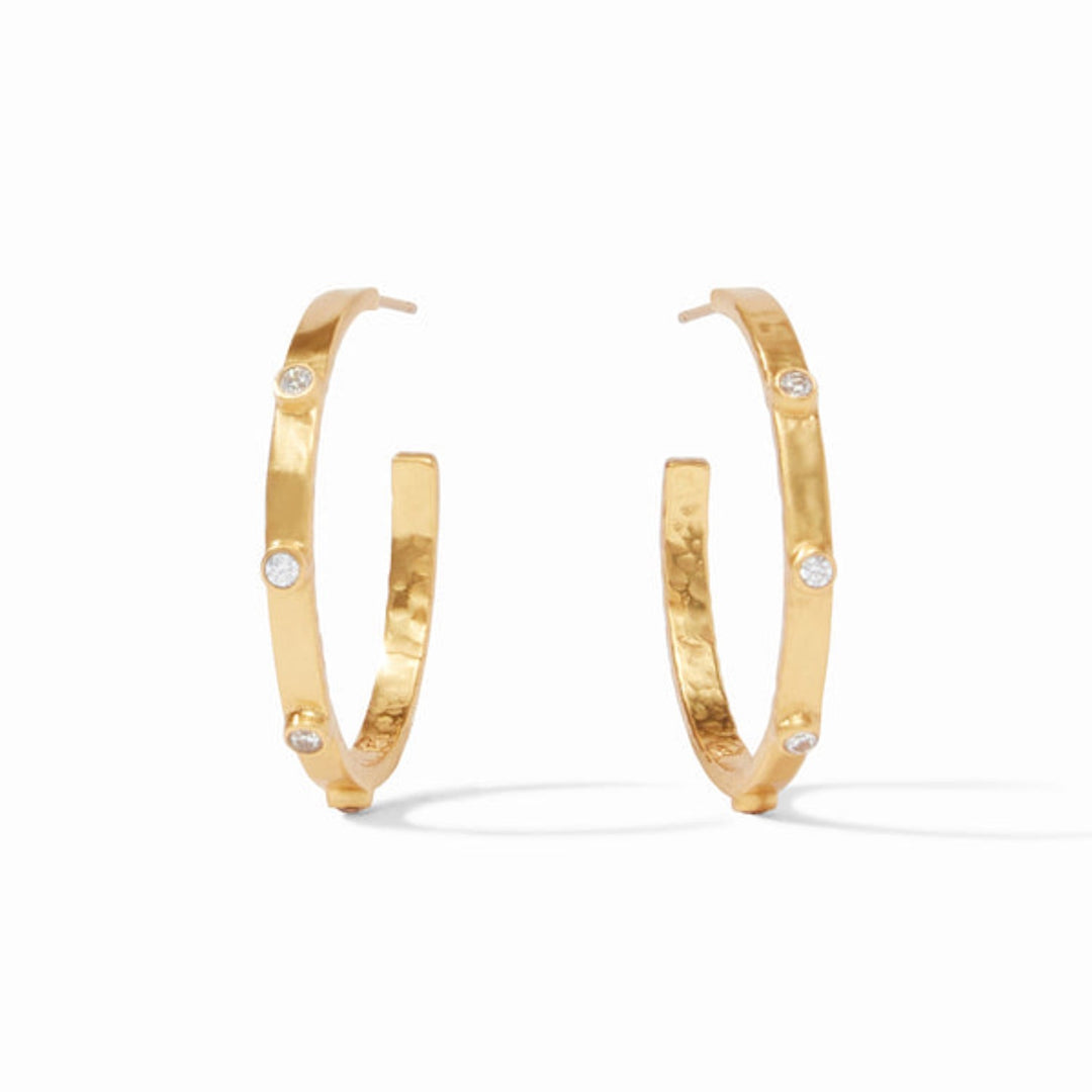 Medium Crescent Stone Hoop