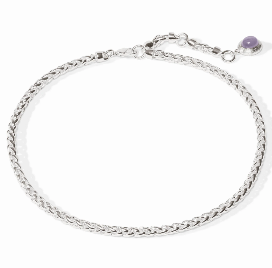 Silver Cobblestone Link Necklace - 16-18"