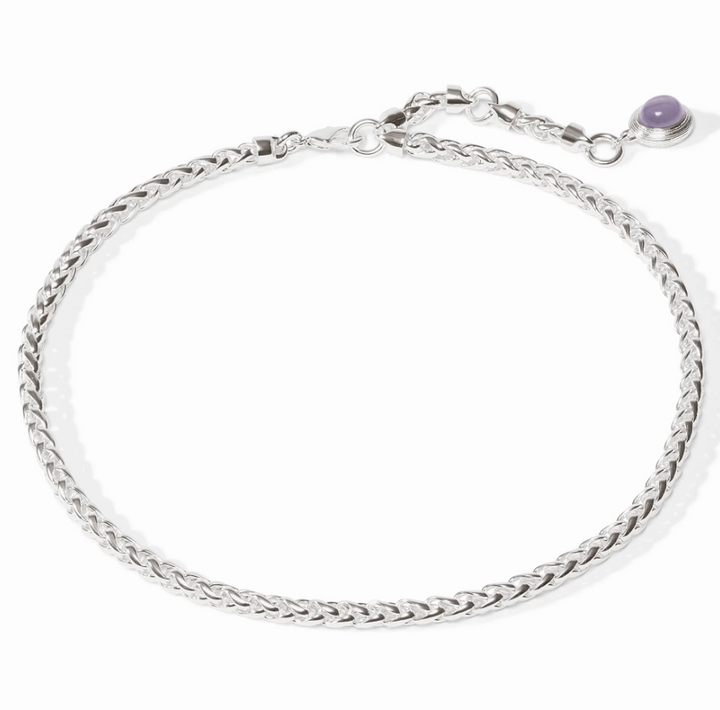 Silver Cobblestone Link Necklace - 16-18"