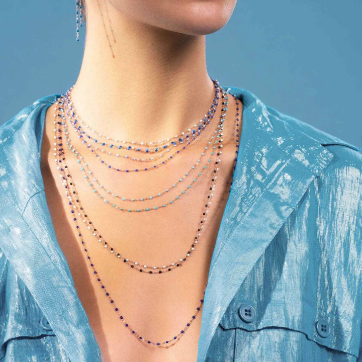 Classic Gigi Baby Blue Necklace - 19.7"