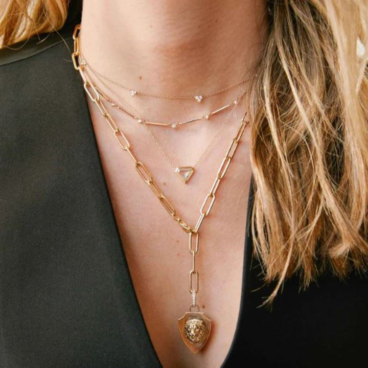 Diamond Trio Station Necklace