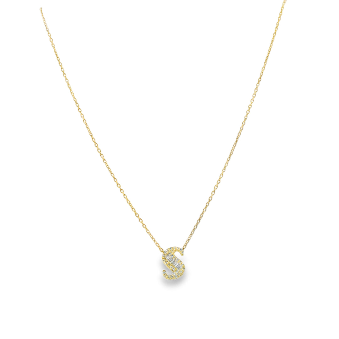 18K Yellow Gold Medium Petra "S" Pendant Necklace