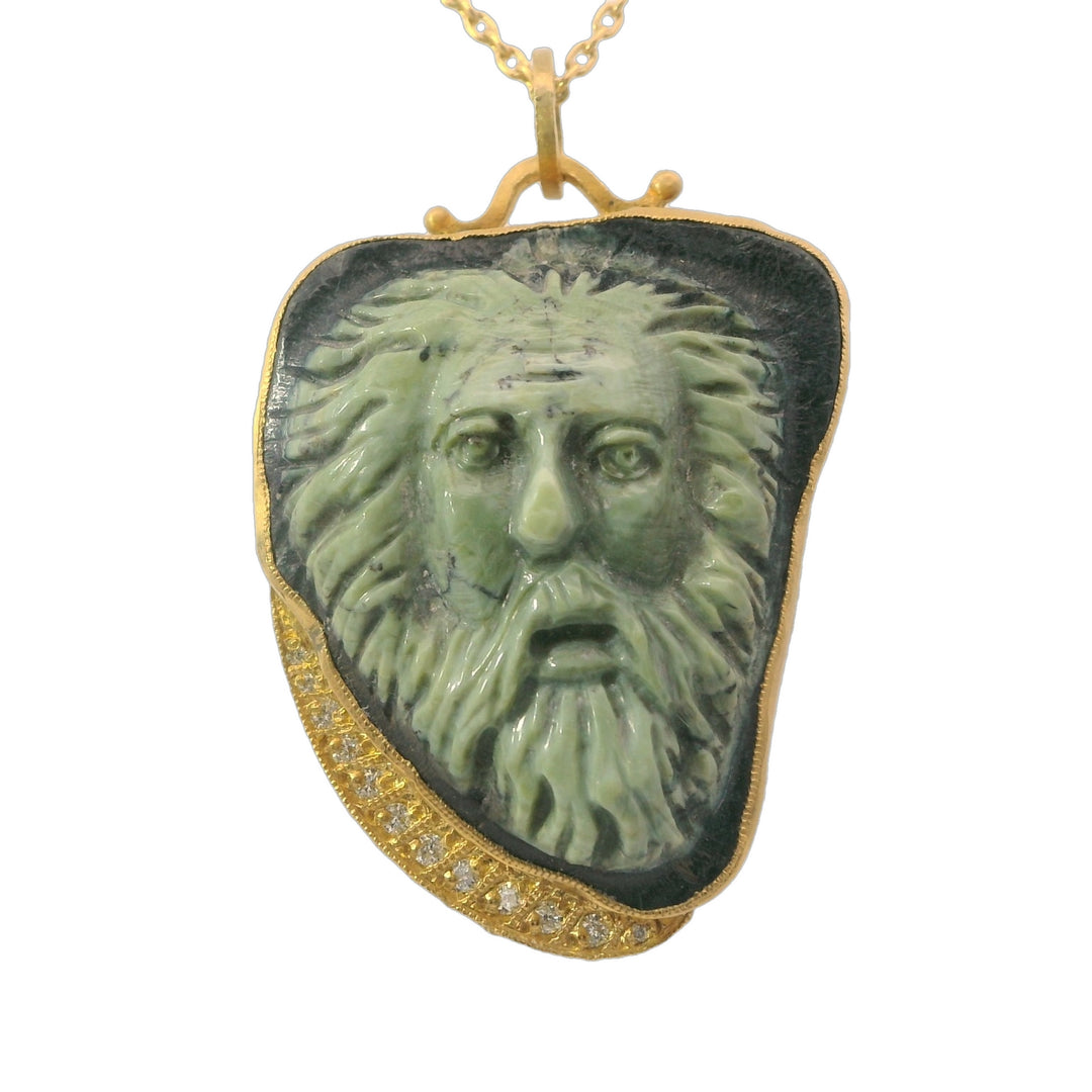 Jasper Poseidon Pendant