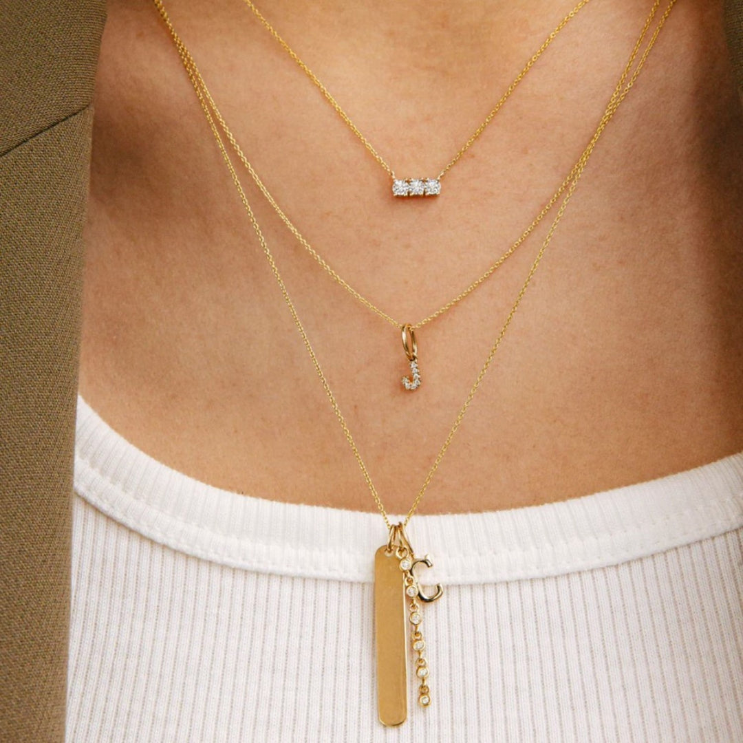 Ava Bea Diamond Bar Necklace