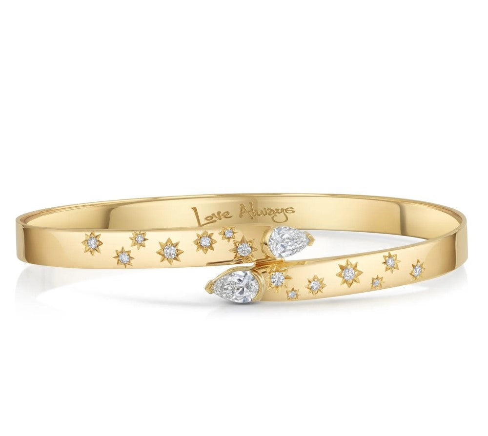 Toi Et Moi Love Always Scatter Bracelet With Two Pear Shaped Diamonds