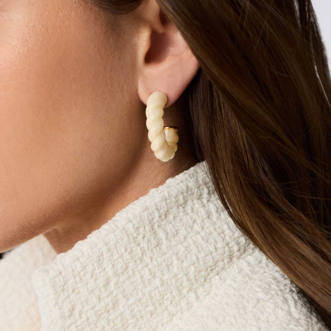 Ravello Hoop In Ivory - Medium