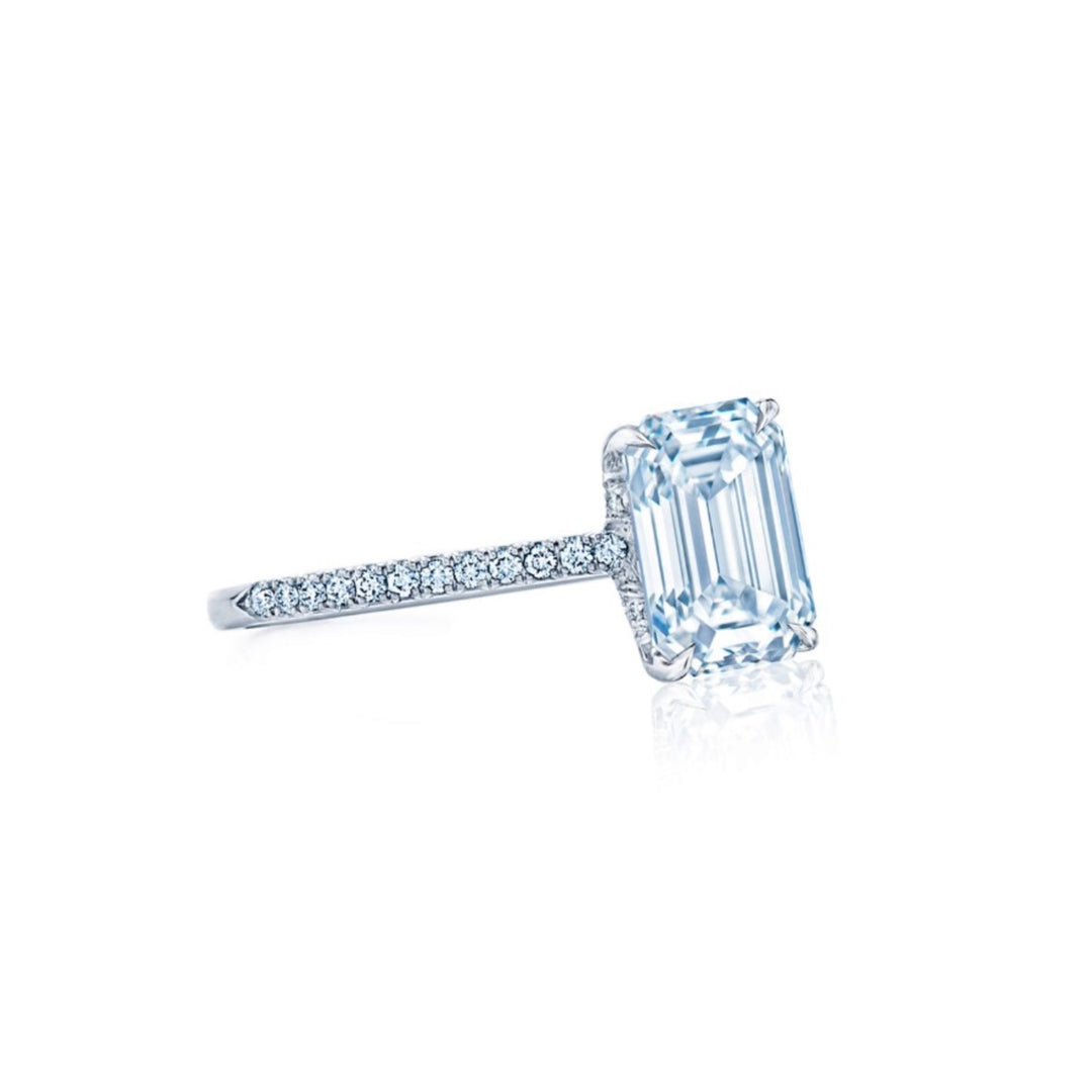 Platinum Emerald Cut 1.51ct Diamond Engagement Ring