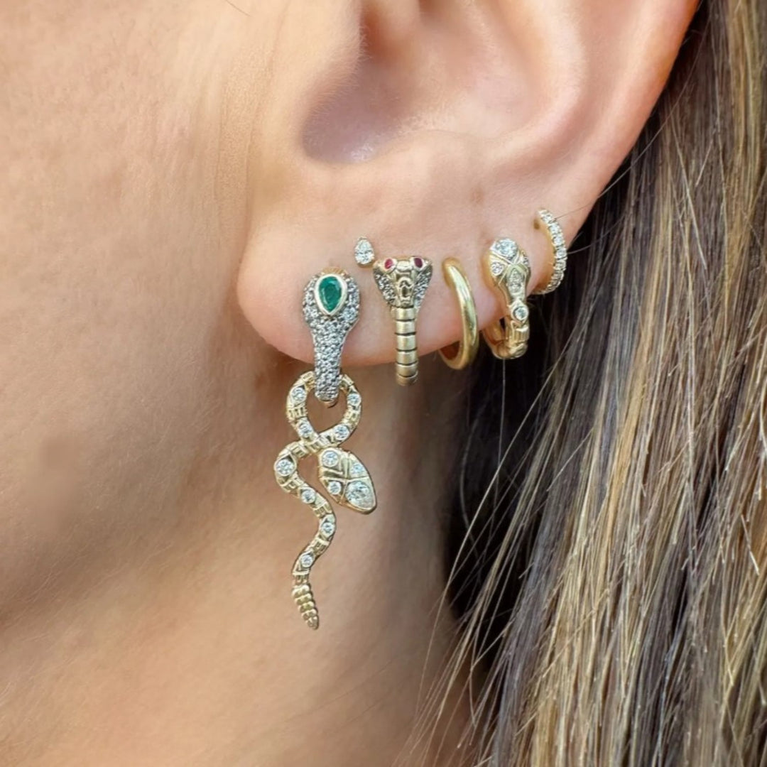 Double Sided Coiled Snake Charm