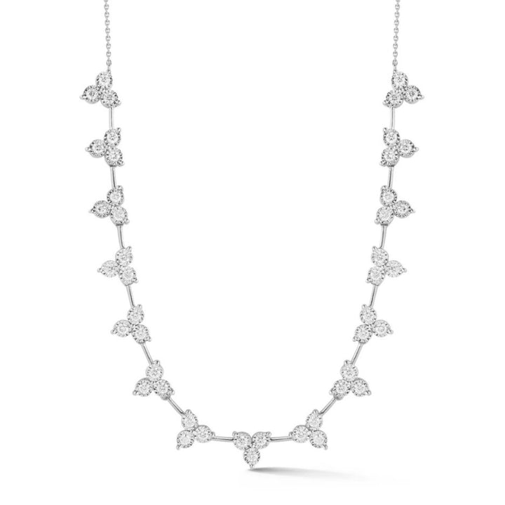 Ava Bea Interval Trio Diamond Tennis Necklace - 16"