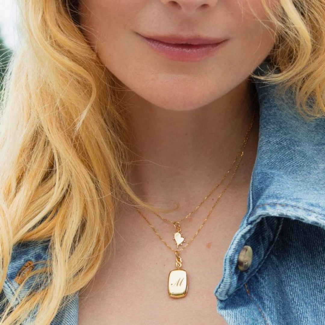 Slim "Britt" Gold Locket Necklace