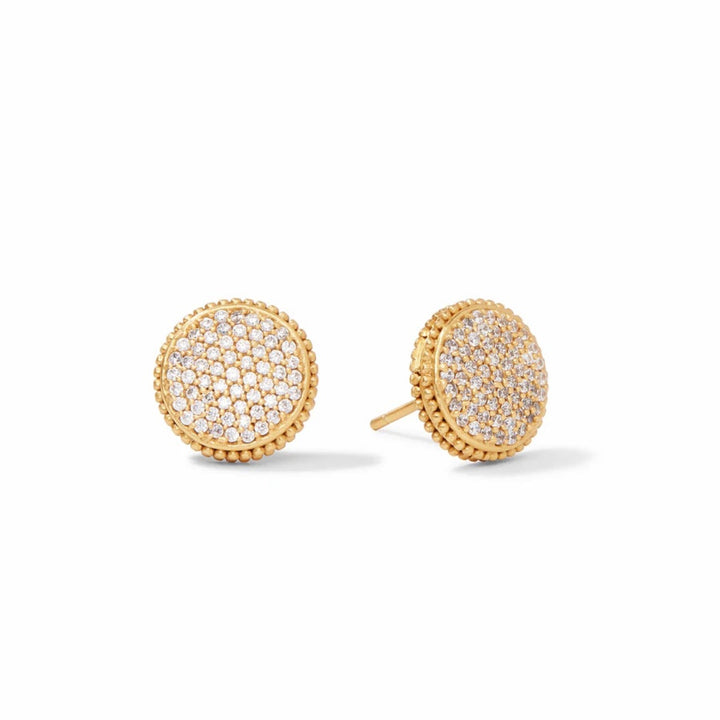 Fleur-de-Lis Cubic Zirconia Stud Earrings