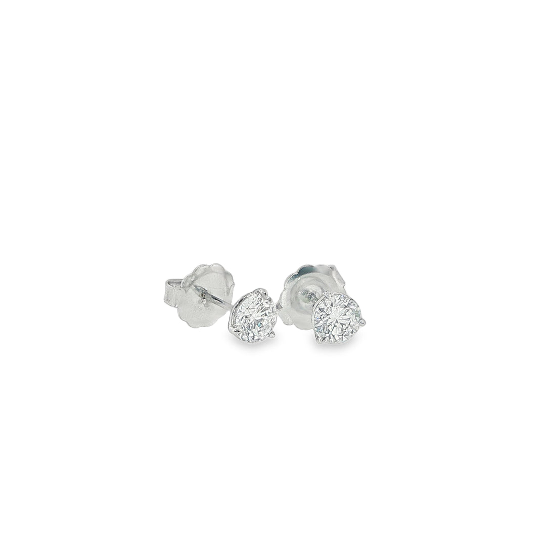 Kwiat Platinum Round Diamond Stud Earrings Weighing 2.02TCW