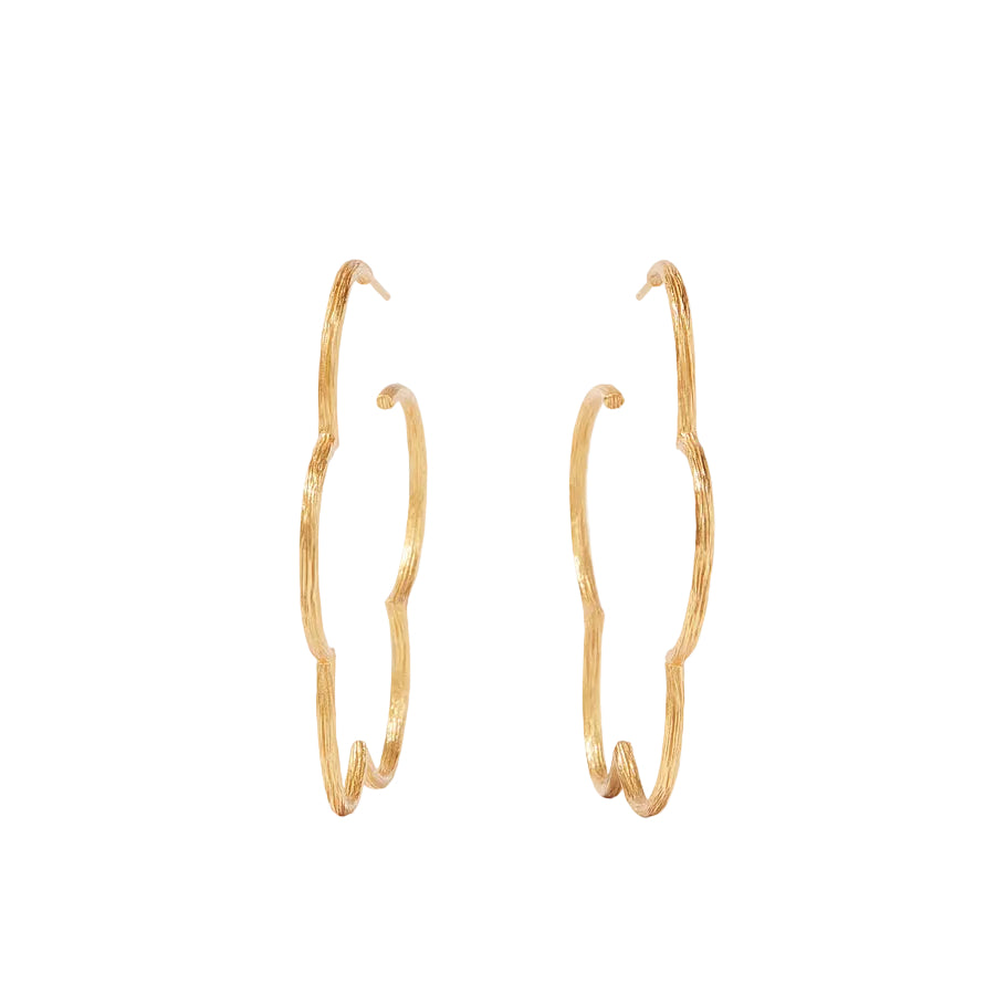 Large Gardenia Hoops