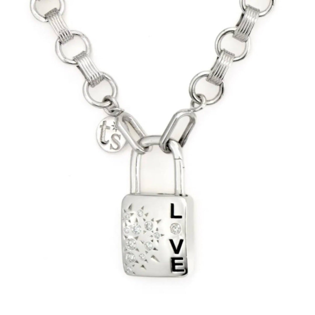 Sterling Silver Medium Love Lock Pendant