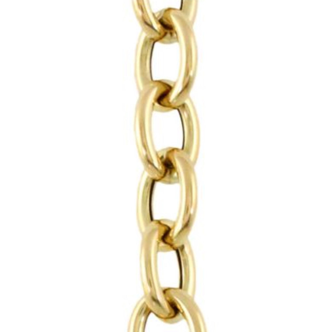 18K Gold Oval Link Chain for Charms