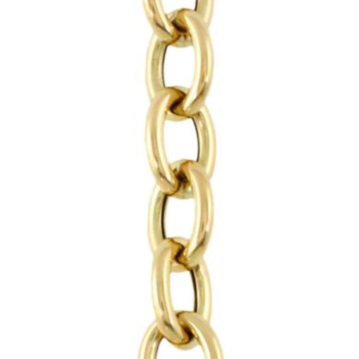 18K Gold Oval Link Chain for Charms