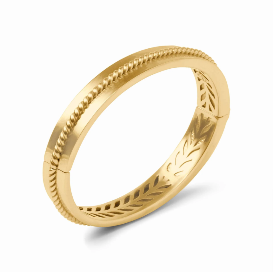 Nassau Gold Hinged Bangle