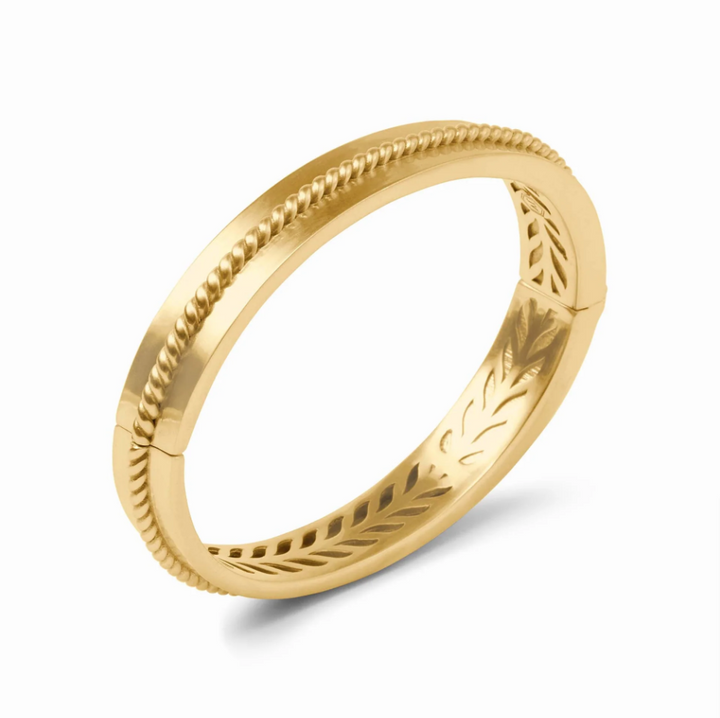 Nassau Gold Hinged Bangle