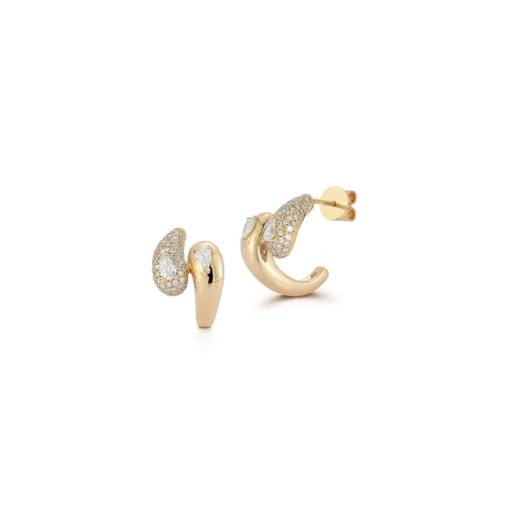 Taylor Elaine Pave Diamond Bypass Hoops