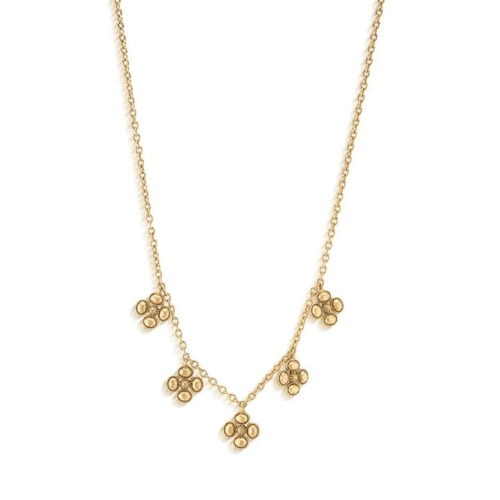 Berry Clover Multi Station Necklace - 16"