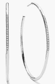 Ippolita Sterling Silver Hoops with Diamonds