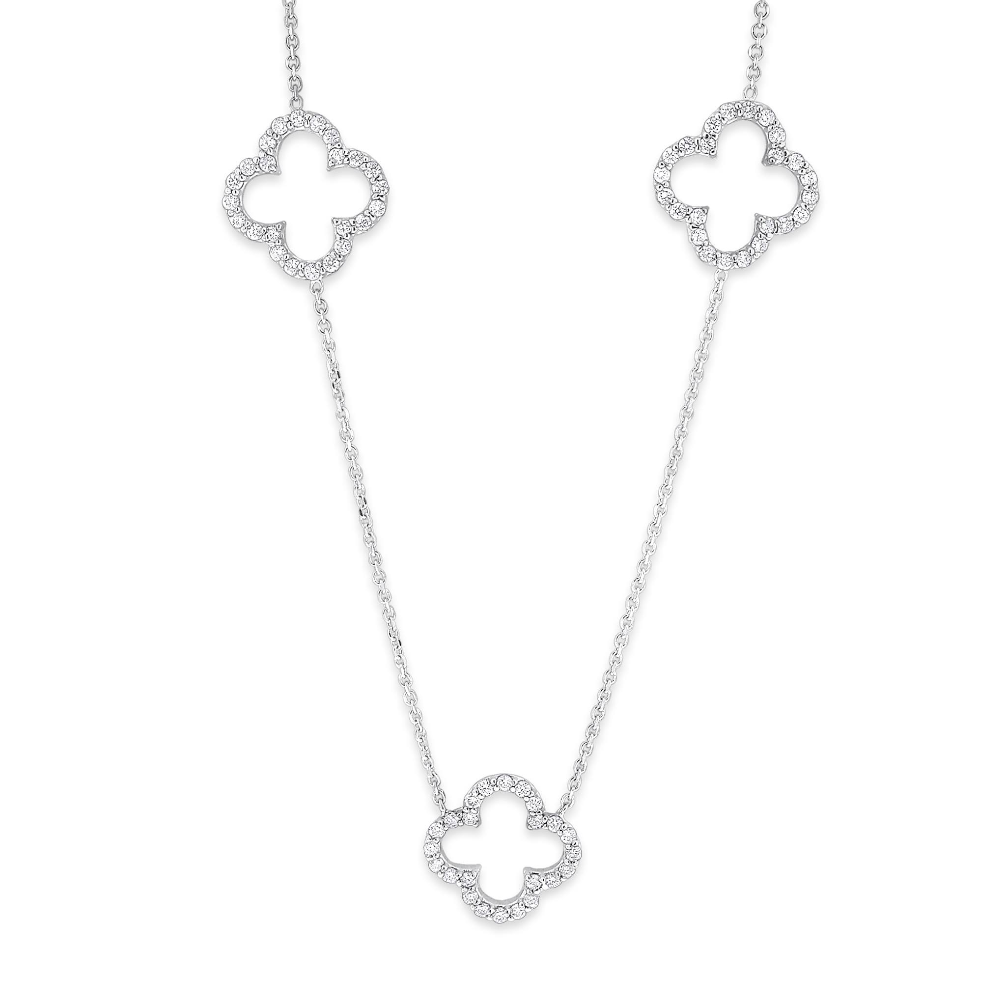 KC Designs Diamond Clover Station Necklace