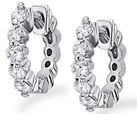 KC Designs Diamond Huggie Earrings