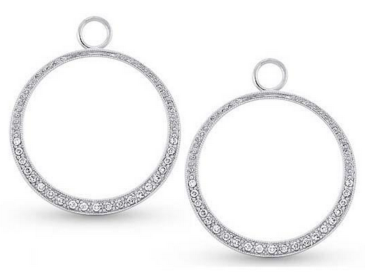 KC Designs Open Circle Diamond Earring Charm and Frames