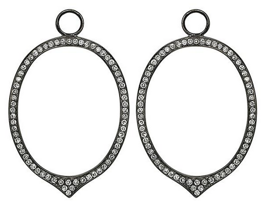 KC Designs Oval Diamond Earring Charms and Frames