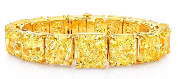 Norman Silverman Fancy Yellow Diamond Bracelet