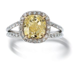 William Levine Yellow Diamond Ring